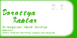 dorottya kaplar business card